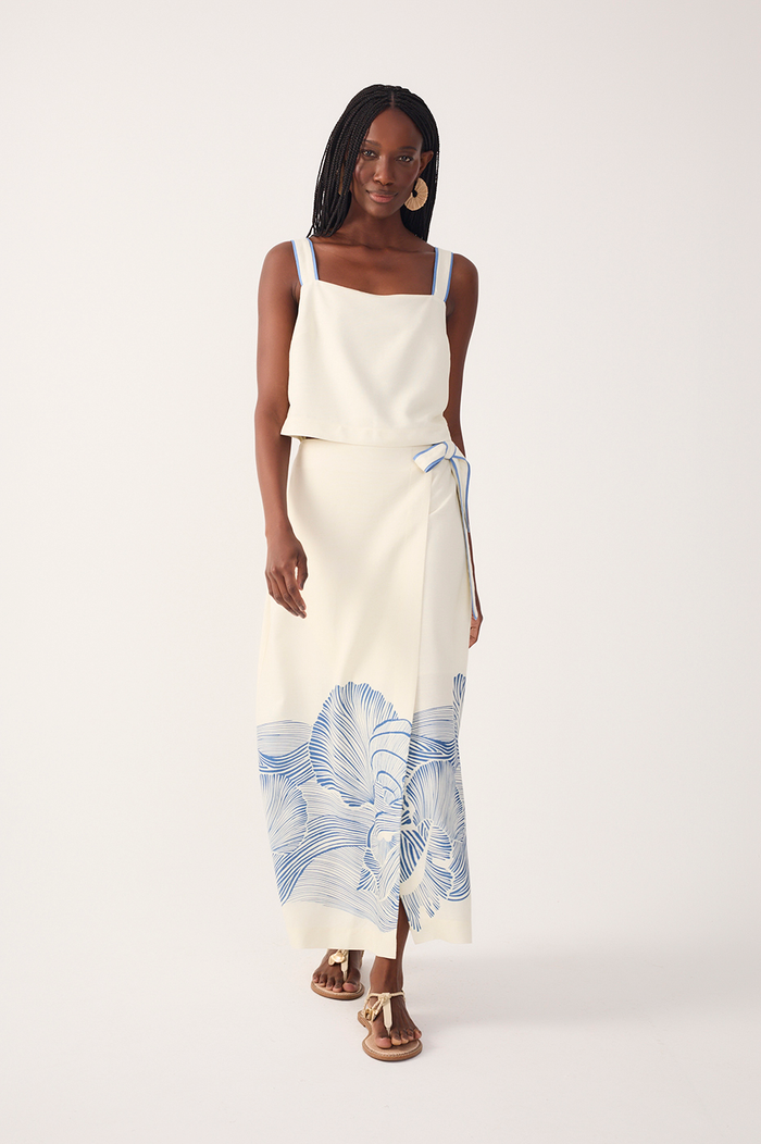 Off-White Mergulho Top and Wrap Maxi Skirt Set_2
