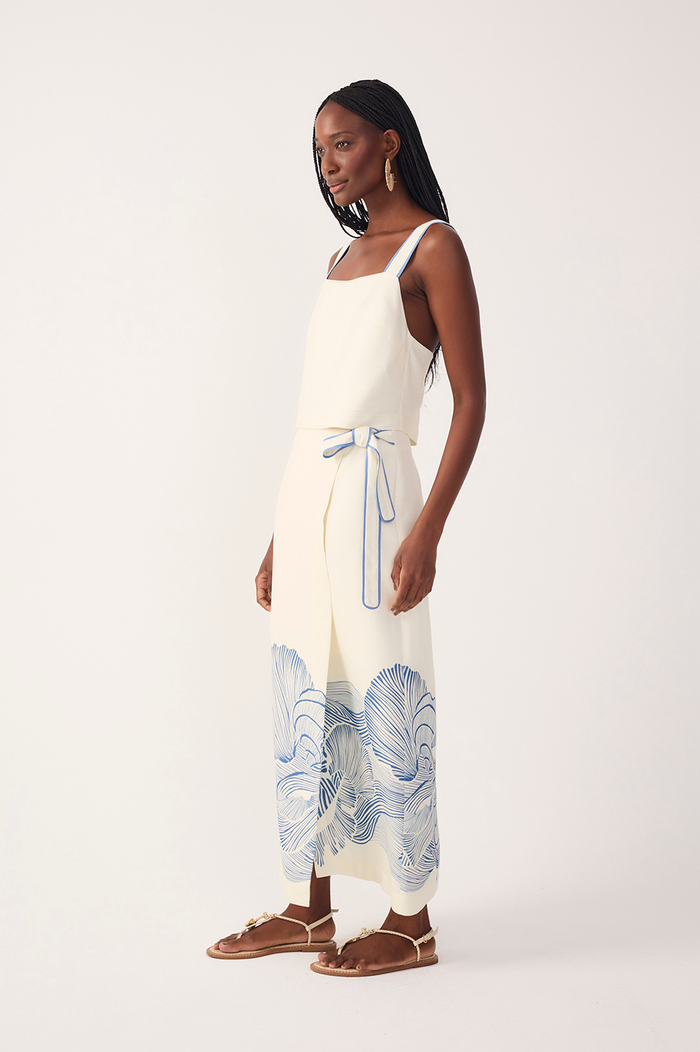 Off-White Mergulho Top and Wrap Maxi Skirt Set_3