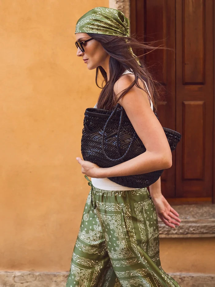 Olive Bandana-Print Scarf