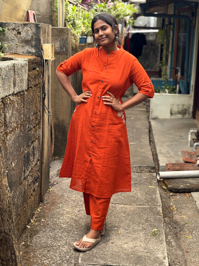 Orange side pocket co-ord