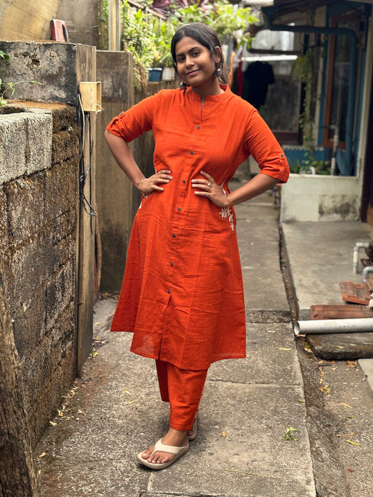 Orange side pocket co-ord