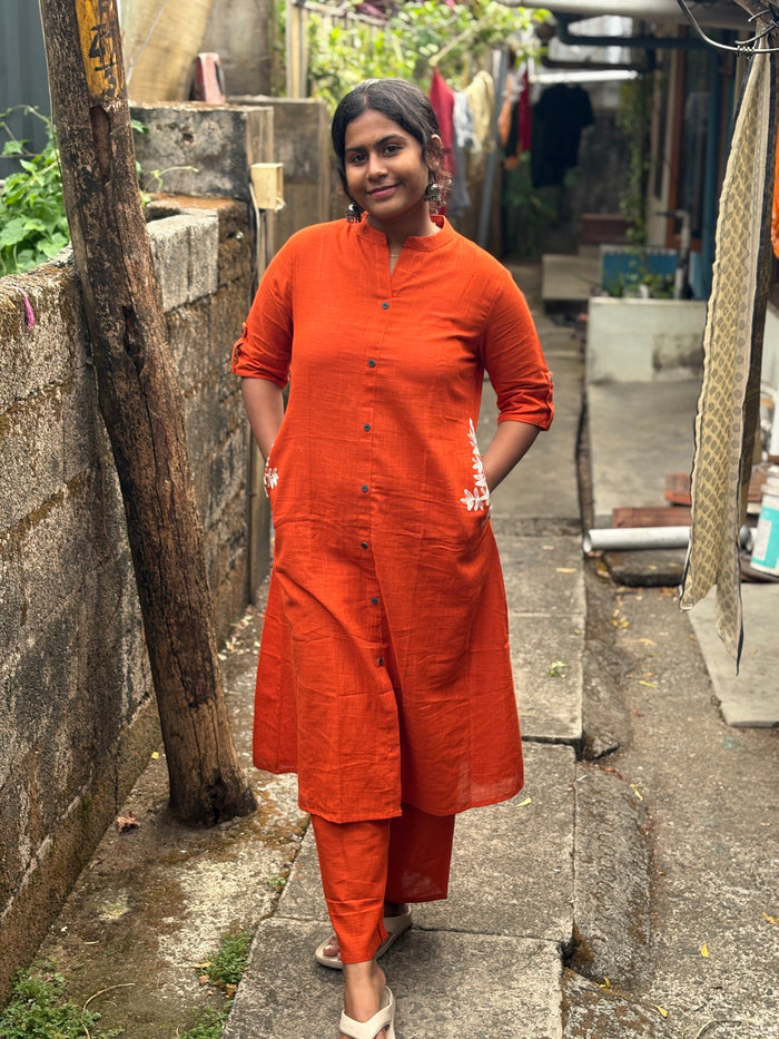 Orange side pocket co-ord