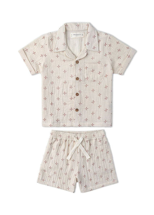 Organic Shirt & Shorts Set - Cross