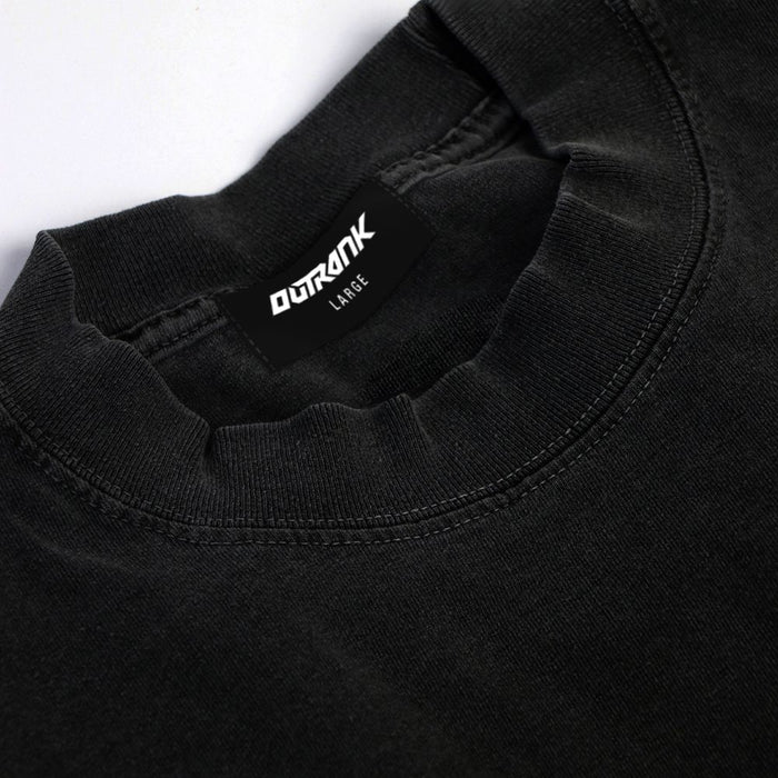 OUTRANK "REAL ONES ONLY" HEAVYWEIGHT T-SHIRT - OR3751PR - BLACK