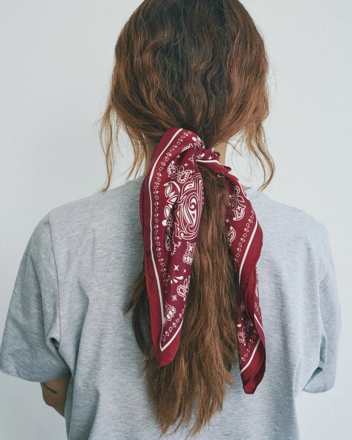 Paisley Silk Bandana-Accessories-Uniquities