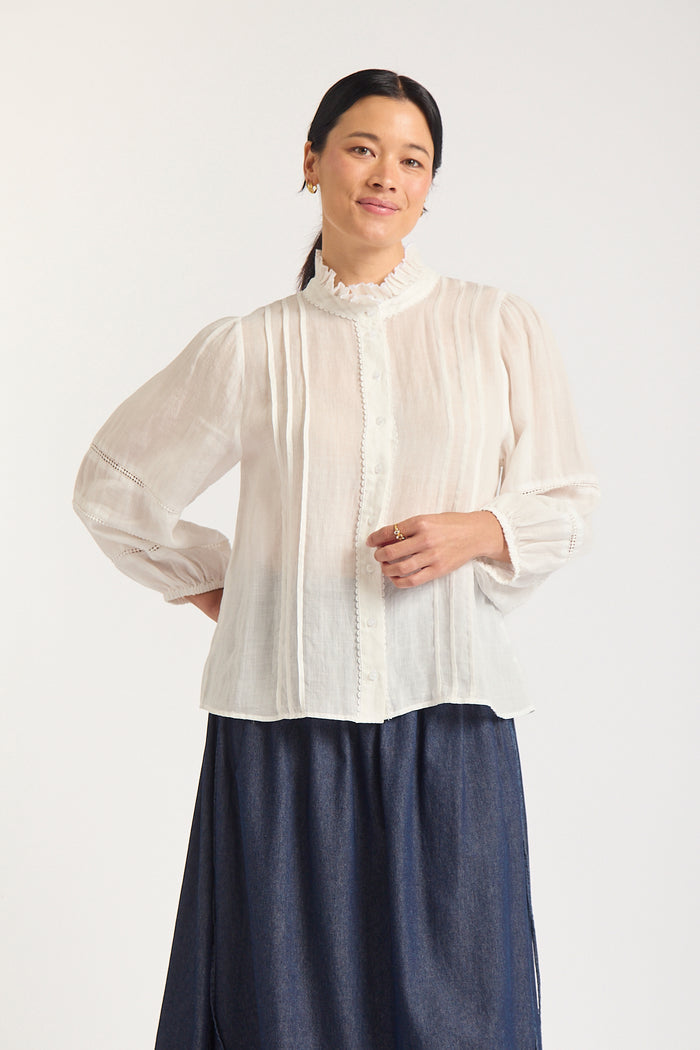 Paris Ramie Top In Ivory