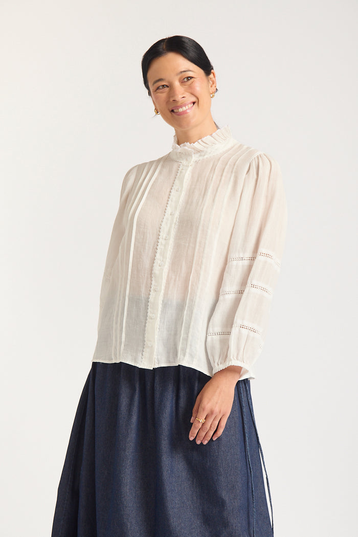 Paris Ramie Top In Ivory