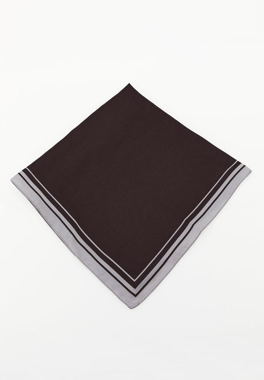 Patterned Scarf - CHOCOLATE BROWN