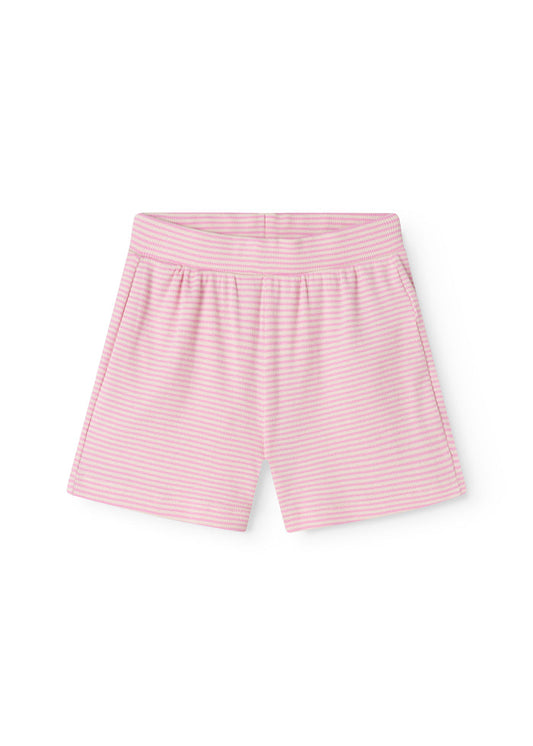 Kids' shorts with pink stripes