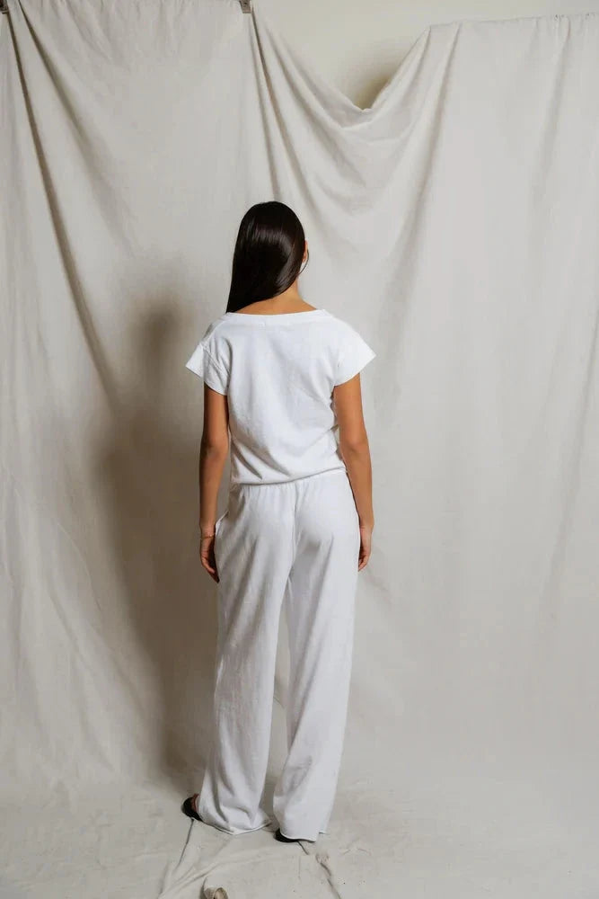 Pearl V Neck Tee-Tops/Blouses-Uniquities