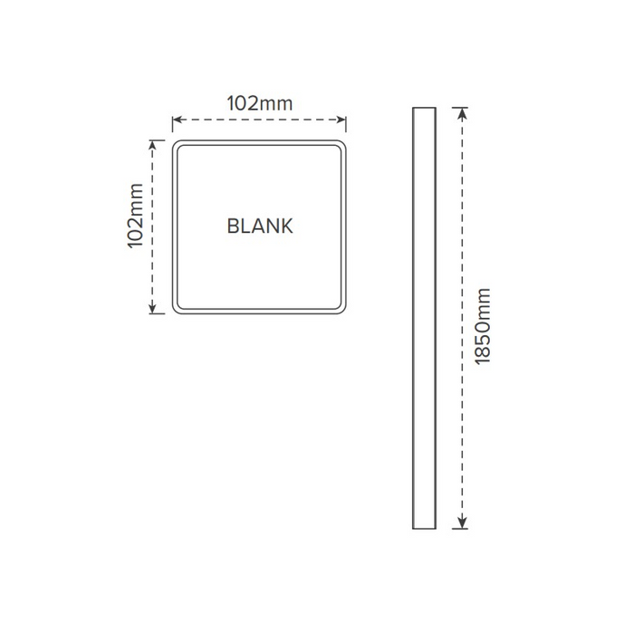 Oxworks Picket PVC Blank Post - White - 102 x 102 x 1900mm - Image 2