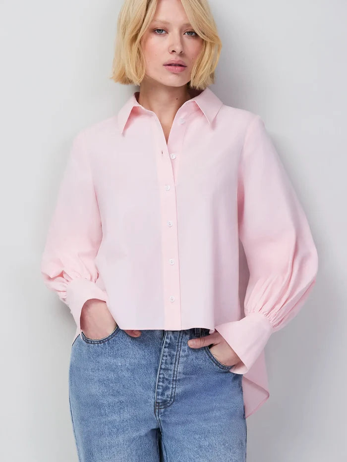 Pink Hi-Lo Hem Shirt