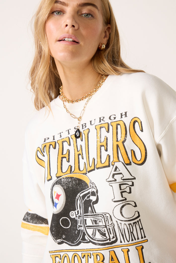 Pittsburgh Steelers Oversized Stripe Sweatshirt