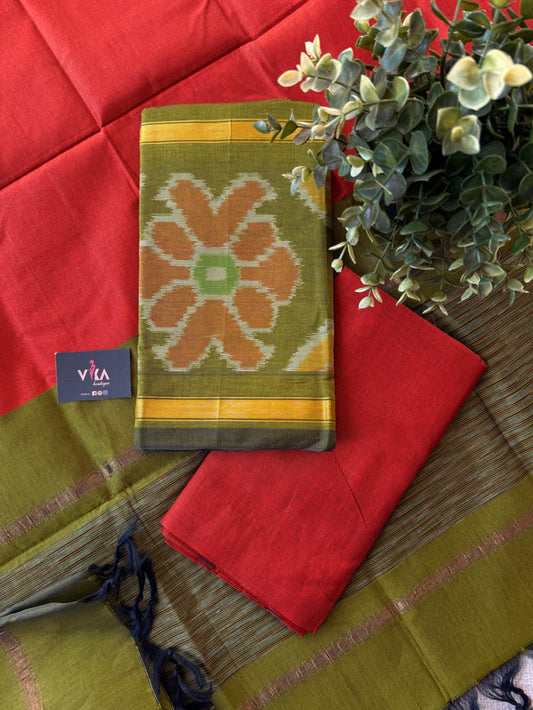 Pochampally poly cotton suit set