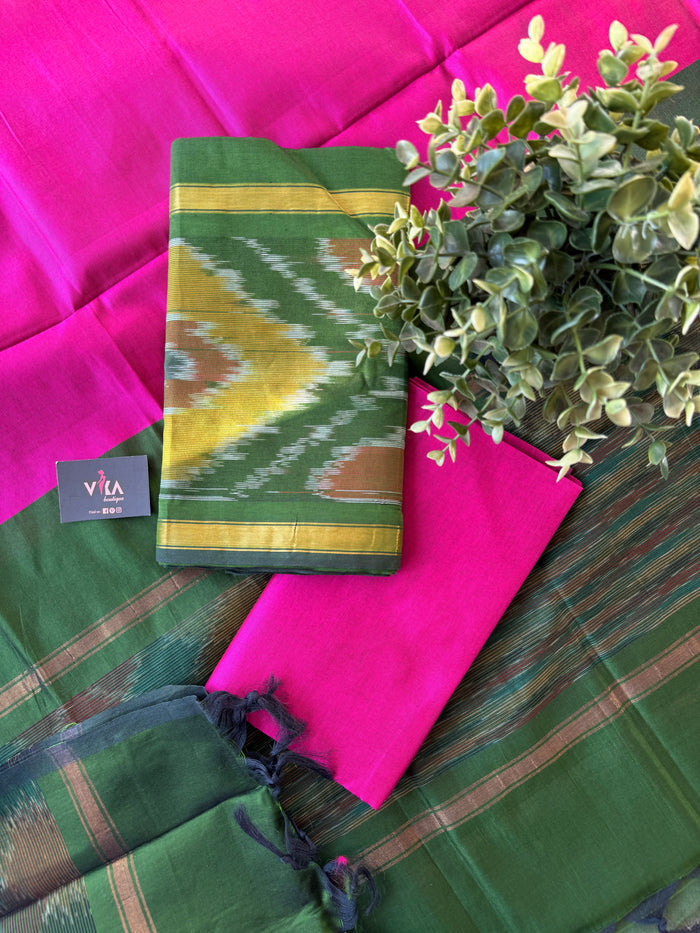 Pochampally poly cotton suit set