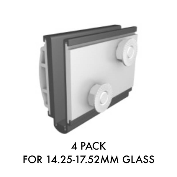 Pressure plate kit for VERSATILT channel glazed system. Suits 14.28mm to 17.52mm glass -4PK