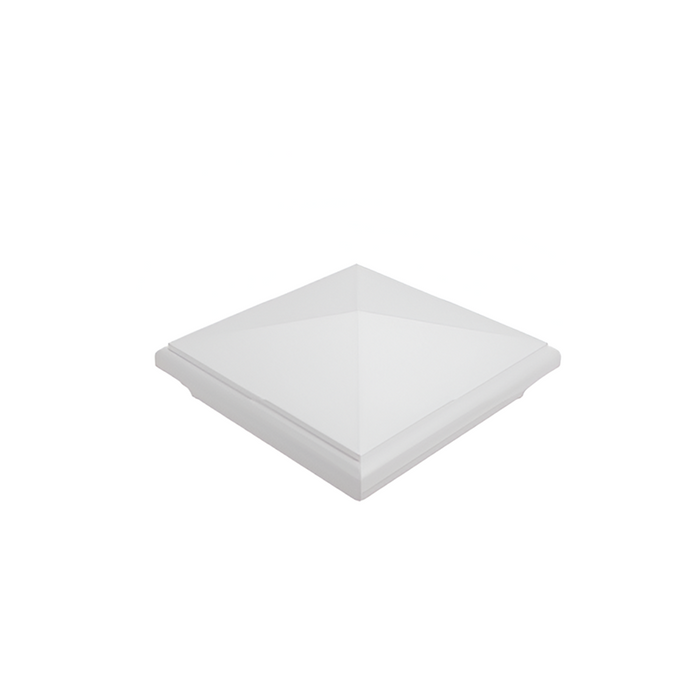 Oxworks PVC New England Post Cap - 102 x 102mm - White UV-Stabilised PVC - - Image 1