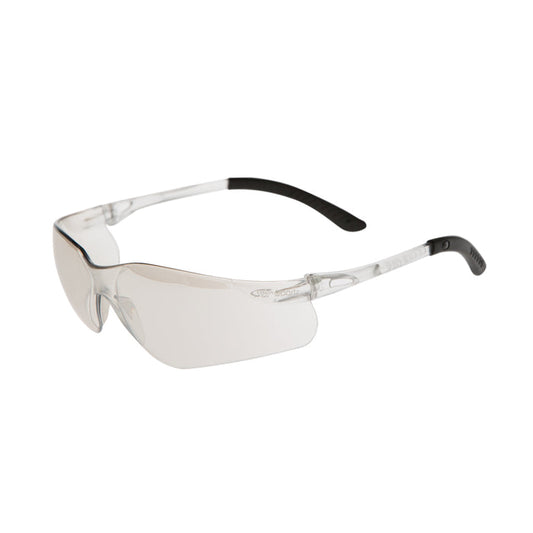 Quartz Clear Frame Silver Indoor/Outdoor Mirror Lens Safety Glasses