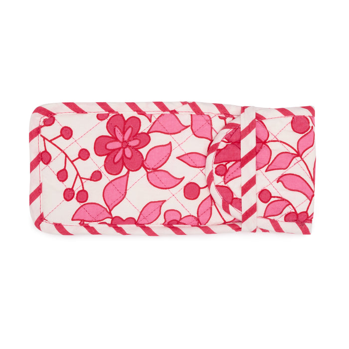 Quilted Floral Glasses Case | Fuchsia