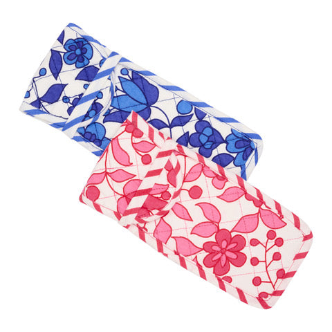 Quilted Floral Glasses Case | Fuchsia