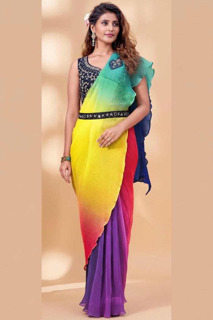 Readymade saree / pre pleated saree - Kurti Connection USA