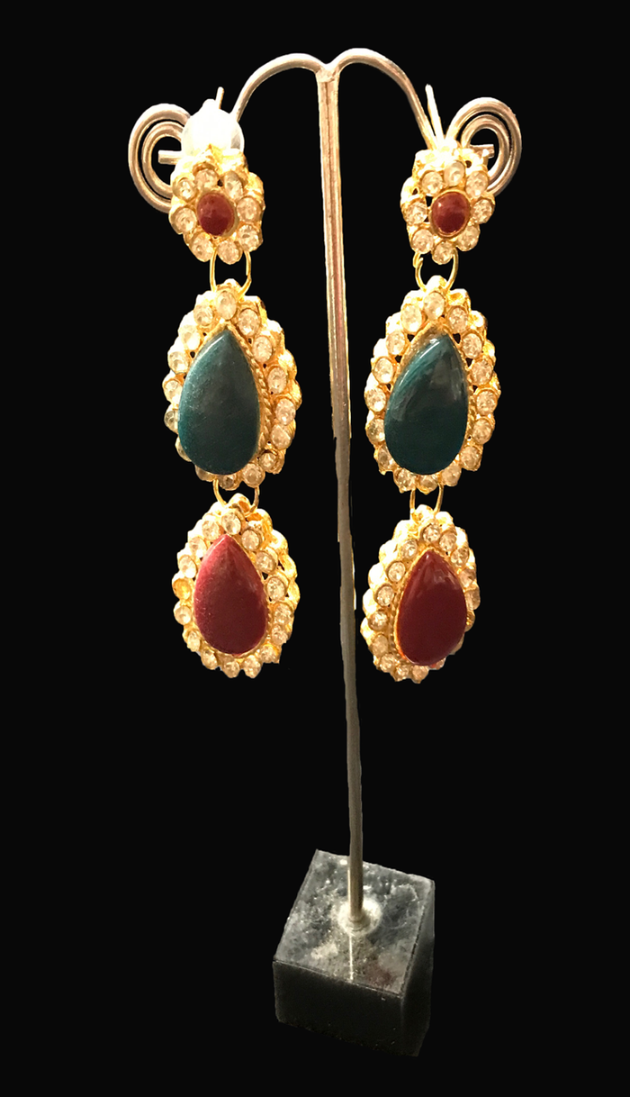 Red and Green Victorian Hangings Heritage India Fashions