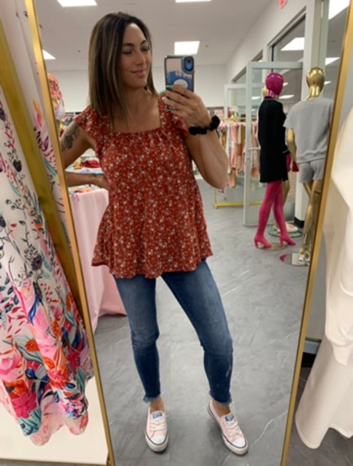 Red Floral Tank - Intimate Whispers