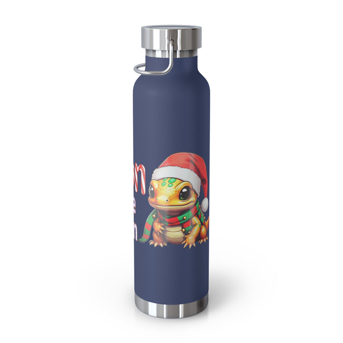 Repticon Copper Vacuum Insulated Bottle, 22oz w/ Amphibian Santa