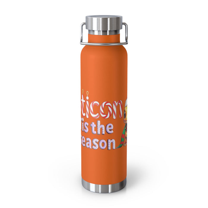 Repticon Copper Vacuum Insulated Bottle, 22oz w/ Amphibian Santa