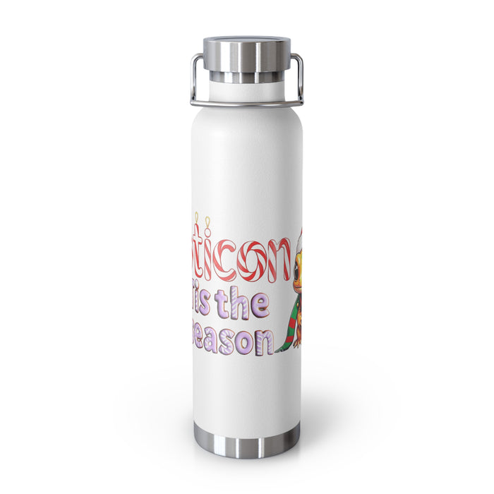 Repticon Copper Vacuum Insulated Bottle, 22oz w/ Amphibian Santa