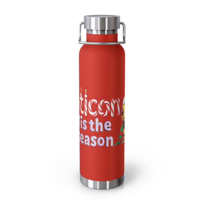 Repticon Copper Vacuum Insulated Bottle, 22oz w/ Amphibian Santa