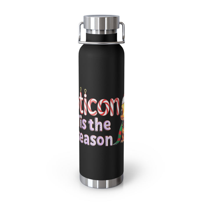 Repticon Copper Vacuum Insulated Bottle, 22oz w/ Amphibian Santa