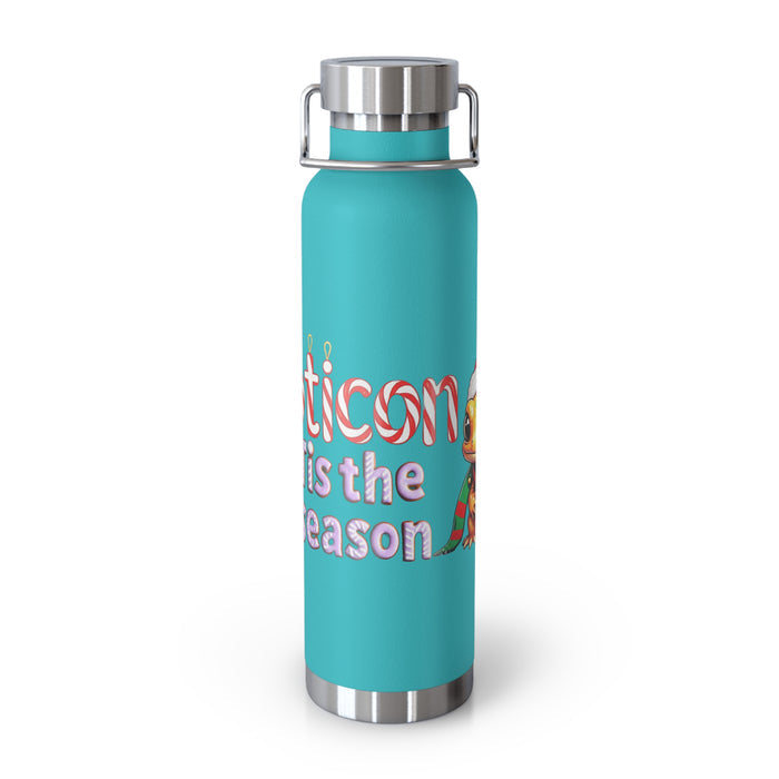Repticon Copper Vacuum Insulated Bottle, 22oz w/ Amphibian Santa