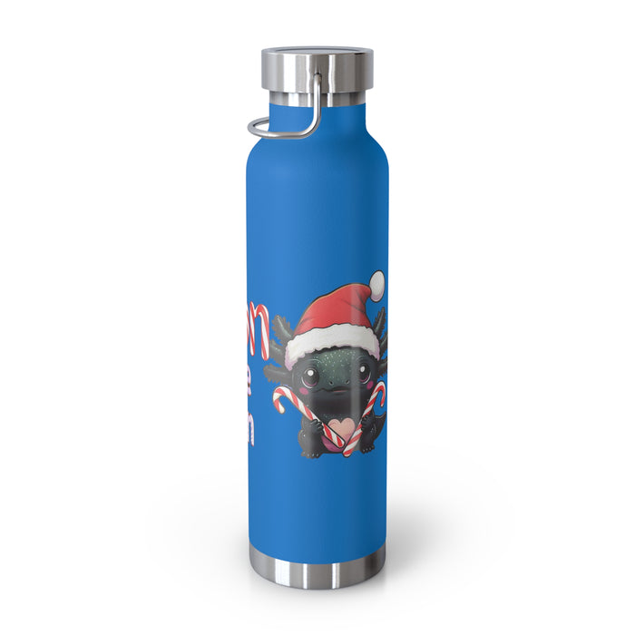 Repticon Copper Vacuum Insulated Bottle, 22oz w/ Axolotl Santa