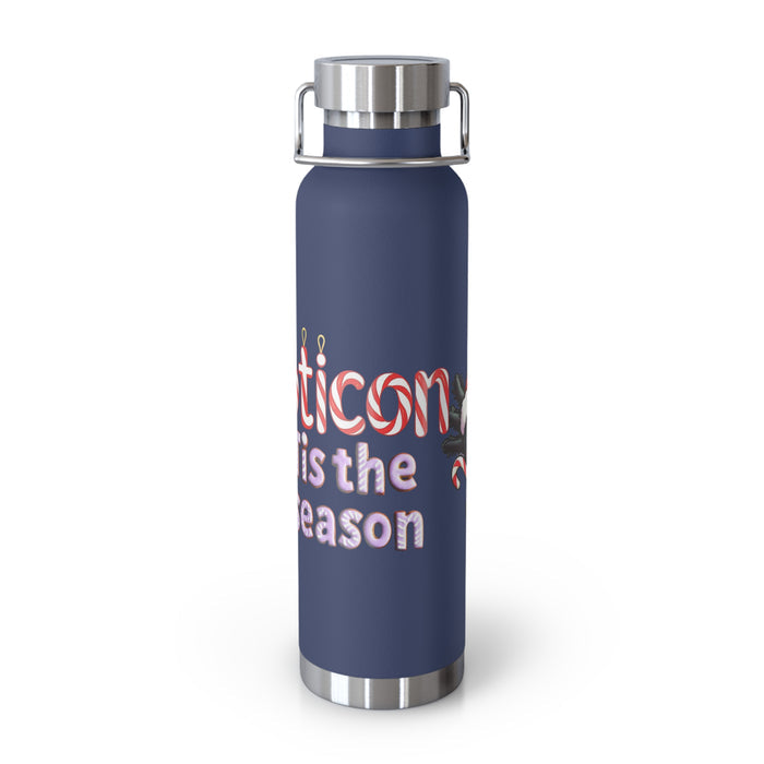 Repticon Copper Vacuum Insulated Bottle, 22oz w/ Axolotl Santa