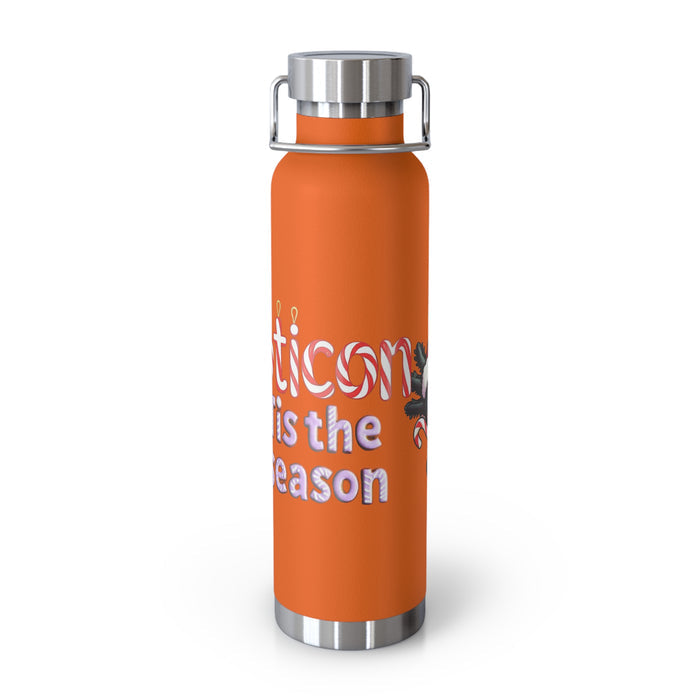 Repticon Copper Vacuum Insulated Bottle, 22oz w/ Axolotl Santa