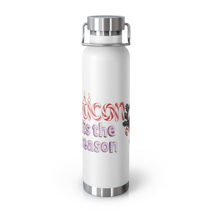 Repticon Copper Vacuum Insulated Bottle, 22oz w/ Axolotl Santa