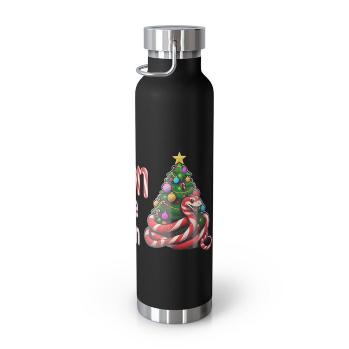 Repticon Copper Vacuum Insulated Bottle, 22oz w/ Candy Cane Christmas Tree