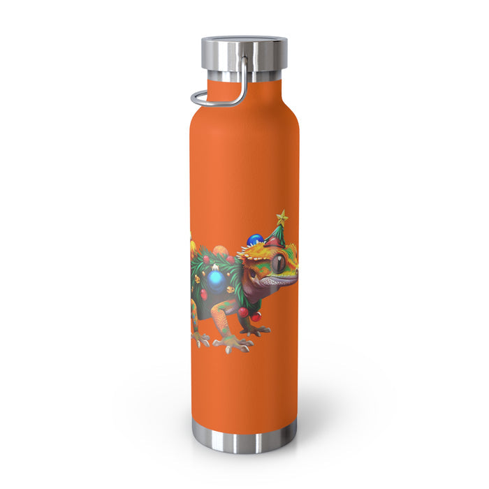 Repticon Copper Vacuum Insulated Bottle, 22oz w/ Crested Gecko Christmas Tree