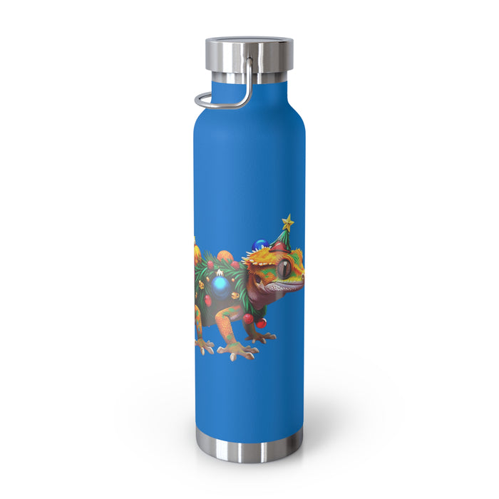 Repticon Copper Vacuum Insulated Bottle, 22oz w/ Crested Gecko Christmas Tree