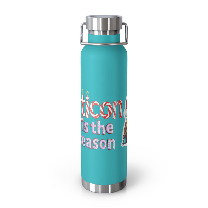 Repticon Copper Vacuum Insulated Bottle, 22oz w/ Tortoise Santa