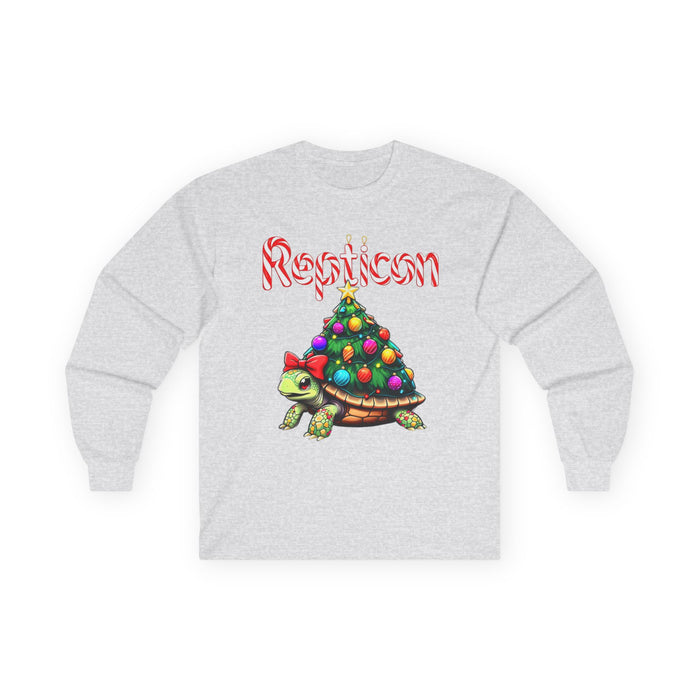 Repticon Unisex Ultra Cotton Long Sleeve Tee w/ Tortoise Christmas Tree