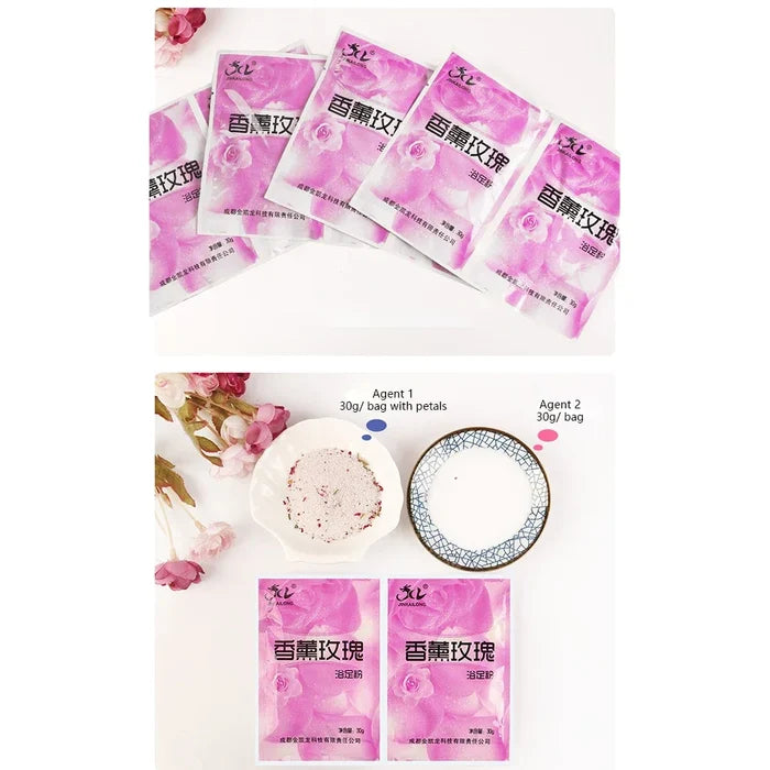 Rose Foot & Bath Salt Set