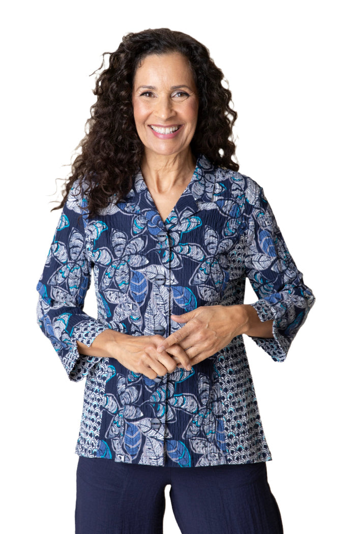 "Rustling Leaves" Princess Seam Shirt - 41621