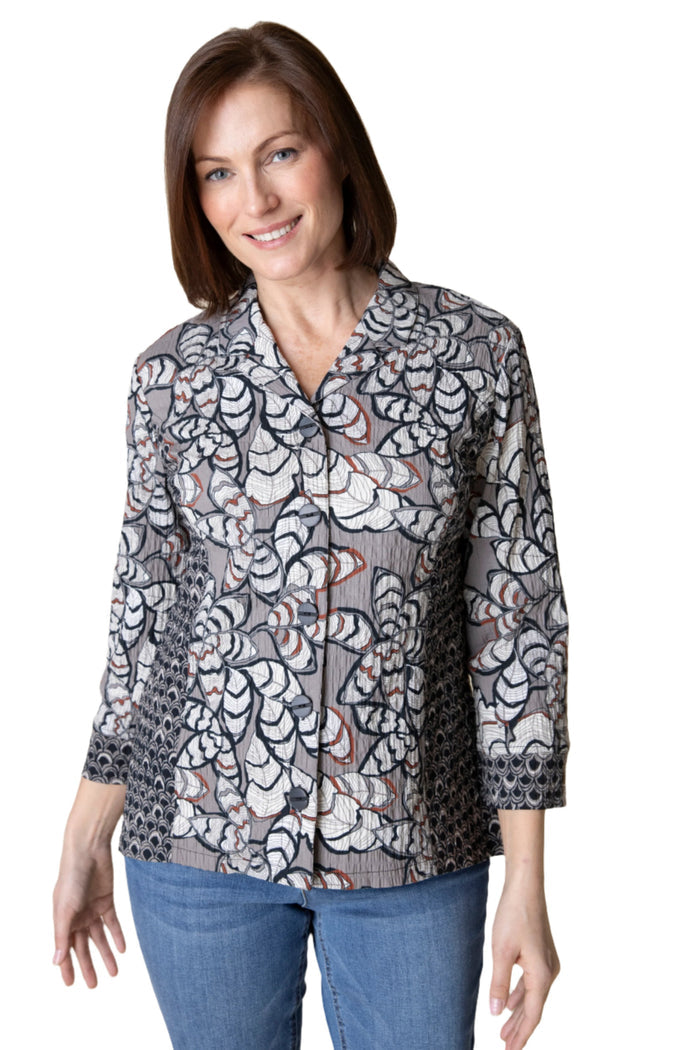 "Rustling Leaves" Princess Seam Shirt - 41621