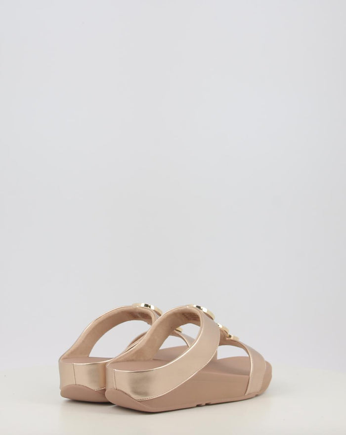 HALO BEAD CIRCLE METALLIC TOE POST SANDALS