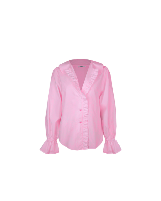 SANDLER RUFFLE SHIRT PINK