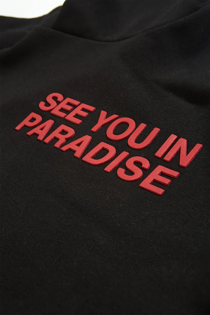 SEE YOU IN PARADISE FLEECE SET - 8899HSET - BLK/RED
