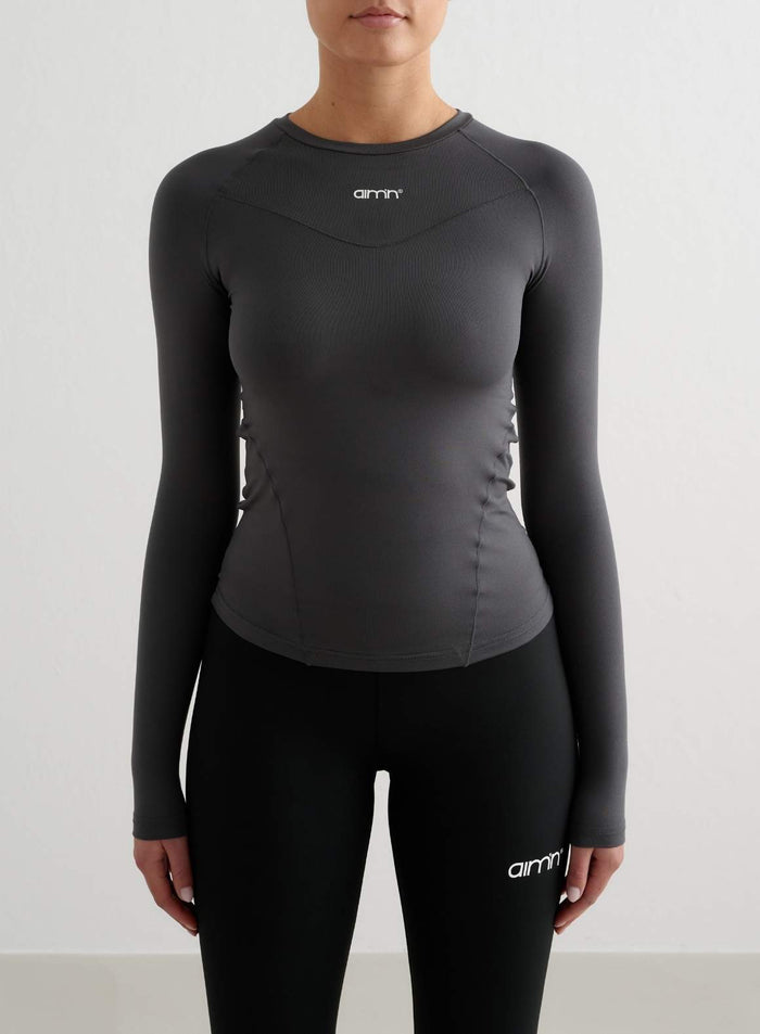 Shadow Grey Soft Basic Long Sleeve