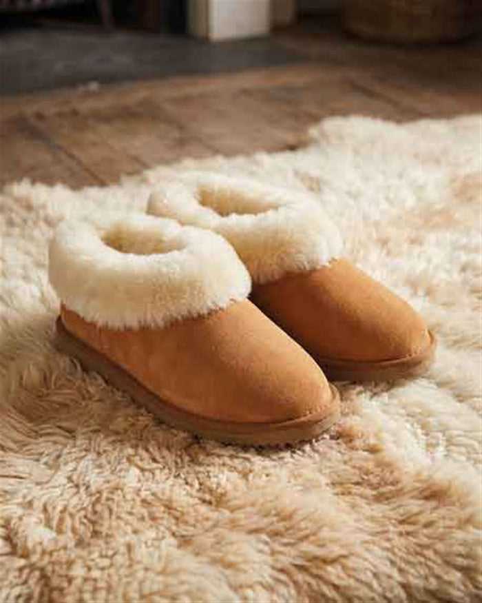 Sheepskin Slipper Boot - Natural - Image 1 - The Classic Boutique